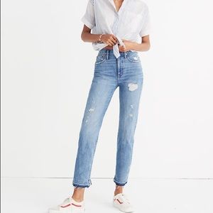 Madewell Classic Straight Jeans Destructed Edition